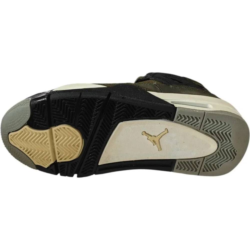 NIKE Air Jordan 4 Retro SE 'Craft Medium Olive' Sneakers Size 7Y